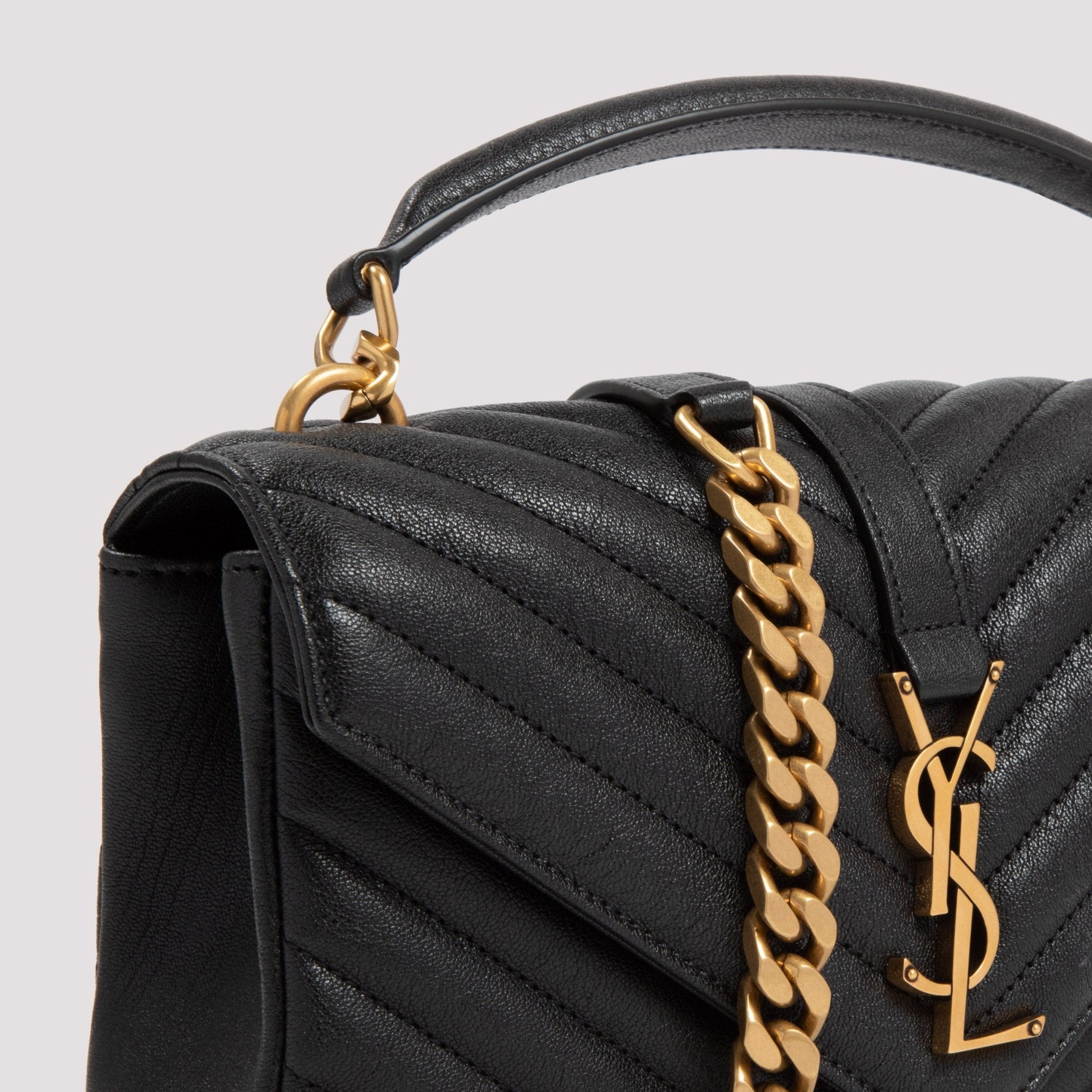 Saint Laurent College Bag In Matelassé Leather - WOMEN BAGS - Saint Laurent - T.Luxy