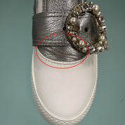 Miu Miu Leather Crystal Sneakers