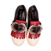 Miu Miu Leather Sneakers - WOMEN SHOES - MIU MIU - T.Luxy