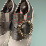 Miu Miu Leather Crystal Sneakers