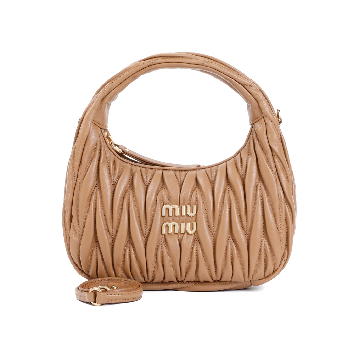 Miu Miu Small Wander Matelassé Hobo Bag - WOMEN BAGS - MIU MIU - T.Luxy