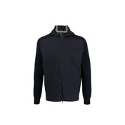 Herno Knit-Sleeve Hooded Jacket