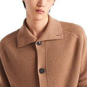 Prada Ribbed Knit Cashmere Cardigan