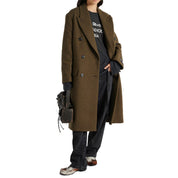 Acne Studios Checked Double-Breasted Wool Blend Coat
