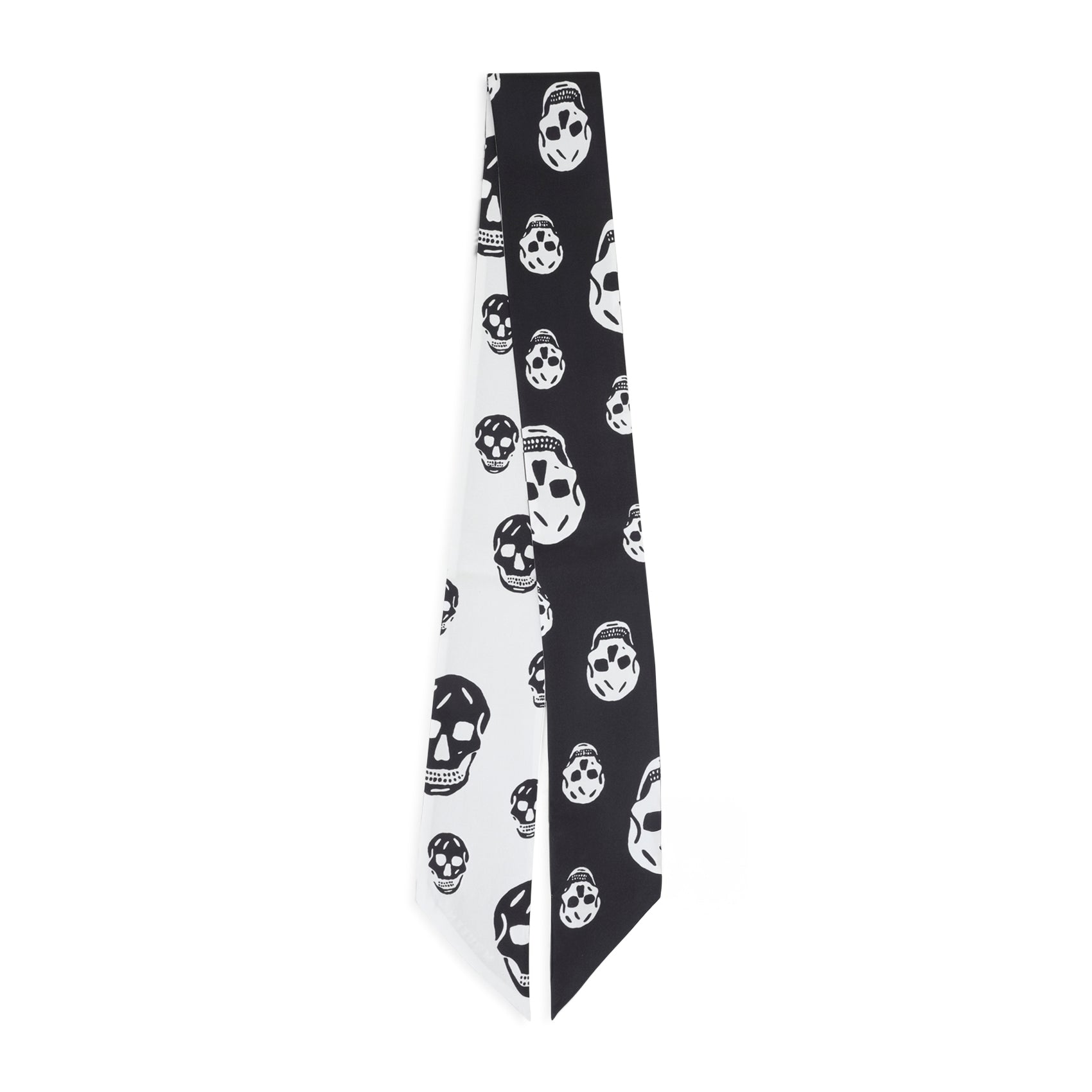 Alexander Mcqueen Skull Ribbon Scarf - WOMEN ACCESSORIES - ALEXANDER MCQUEEN - T.Luxy
