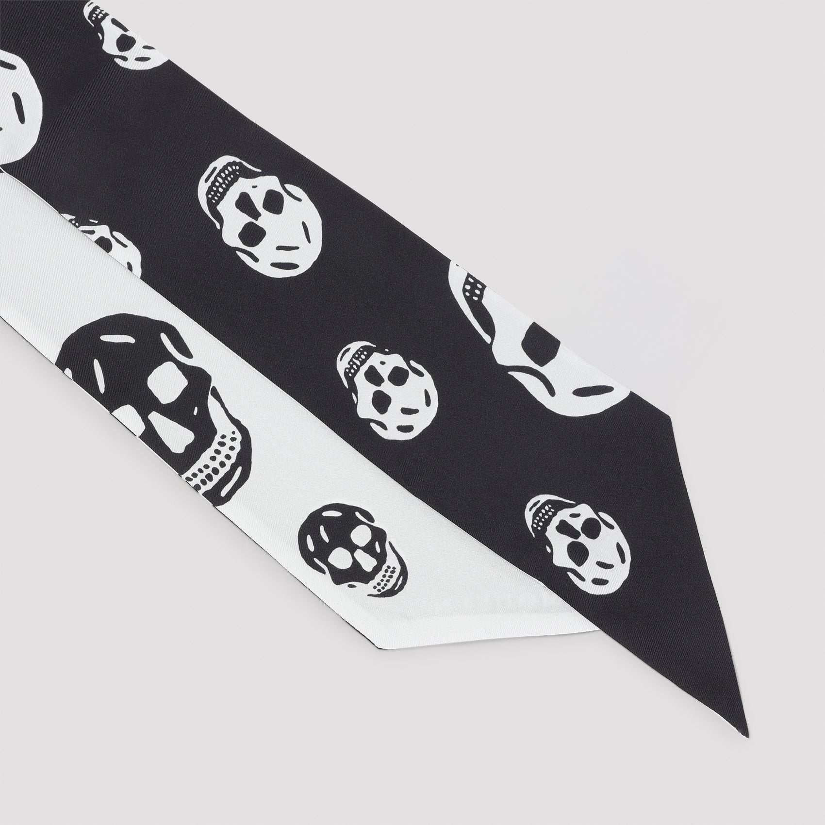 Alexander Mcqueen Skull Ribbon Scarf - WOMEN ACCESSORIES - ALEXANDER MCQUEEN - T.Luxy