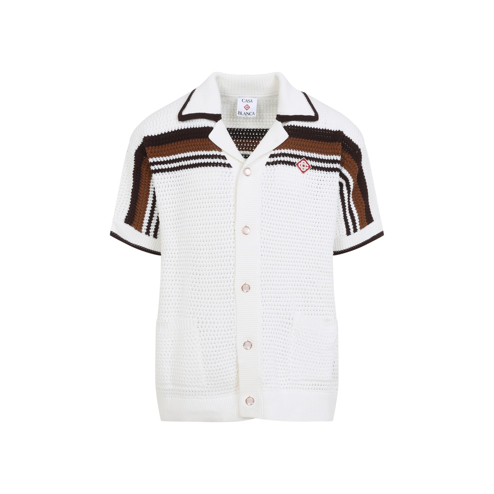 Casablanca Short-Sleeve Crochet Shirt - MEN CLOTHING - Casablanca - T.Luxy