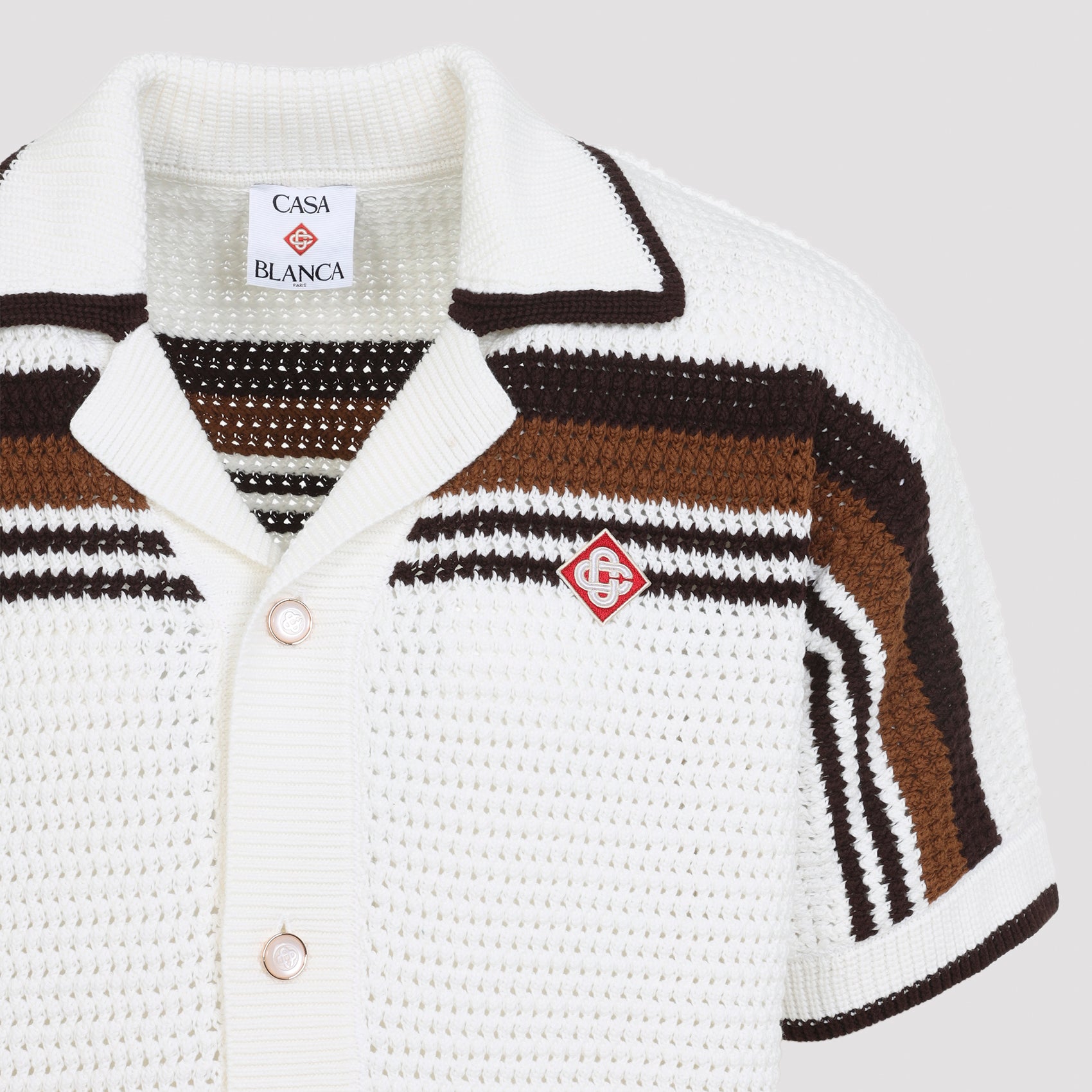 Casablanca Short-Sleeve Crochet Shirt - MEN CLOTHING - Casablanca - T.Luxy
