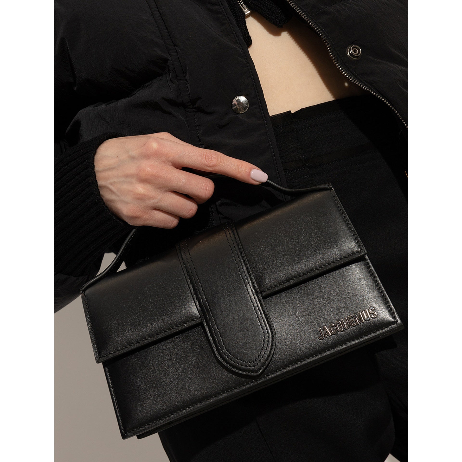 Jacquemus Le Grand Bambino Bag - Silver Logo