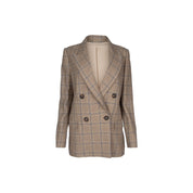 Brunello Cucinelli Prince Of Wales Linen Blazer