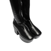 Prada Leather Platform Boots