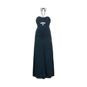 Self-Portrait Cut-Out Ruched Maxi Dress