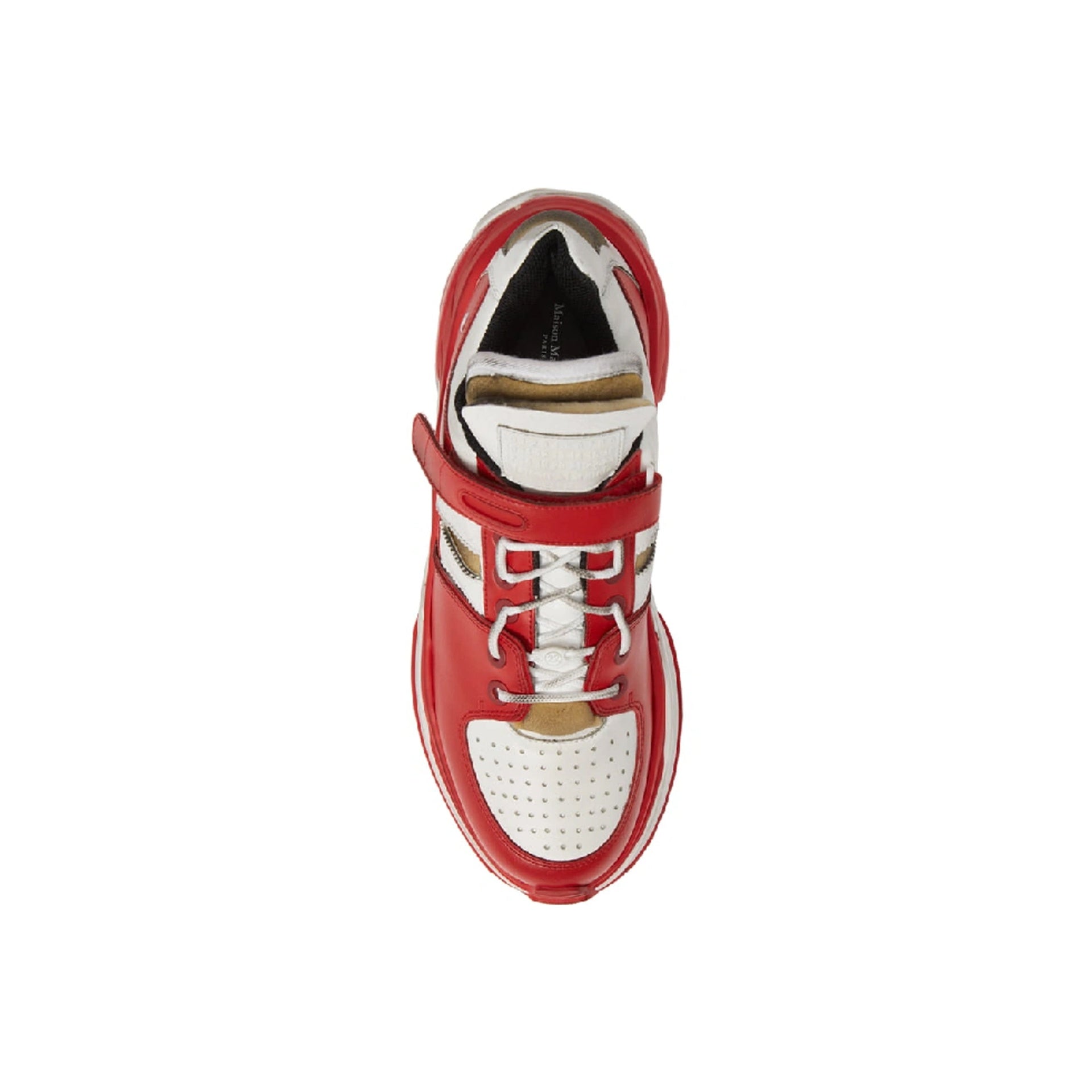 Maison Margiela Distressed Foam And Leather Sneakers - MEN SHOES - MAISON MARGIELA - T.Luxy