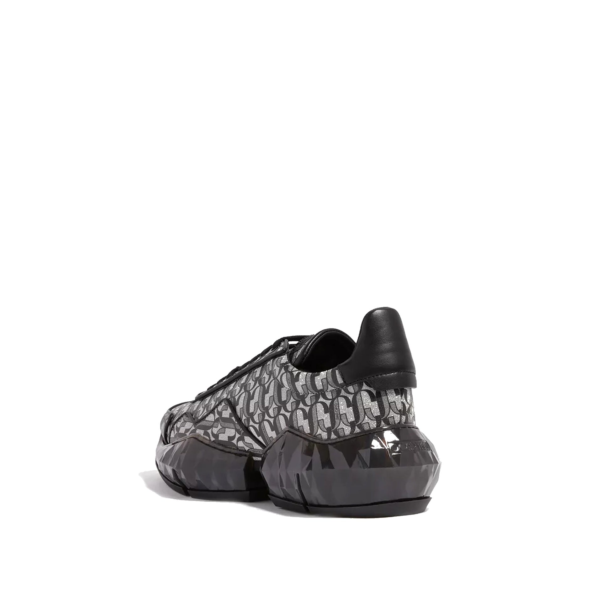 Jimmy Choo Diamond Monogram Glitter Sneakers - WOMEN SHOES - JIMMY CHOO - T.Luxy
