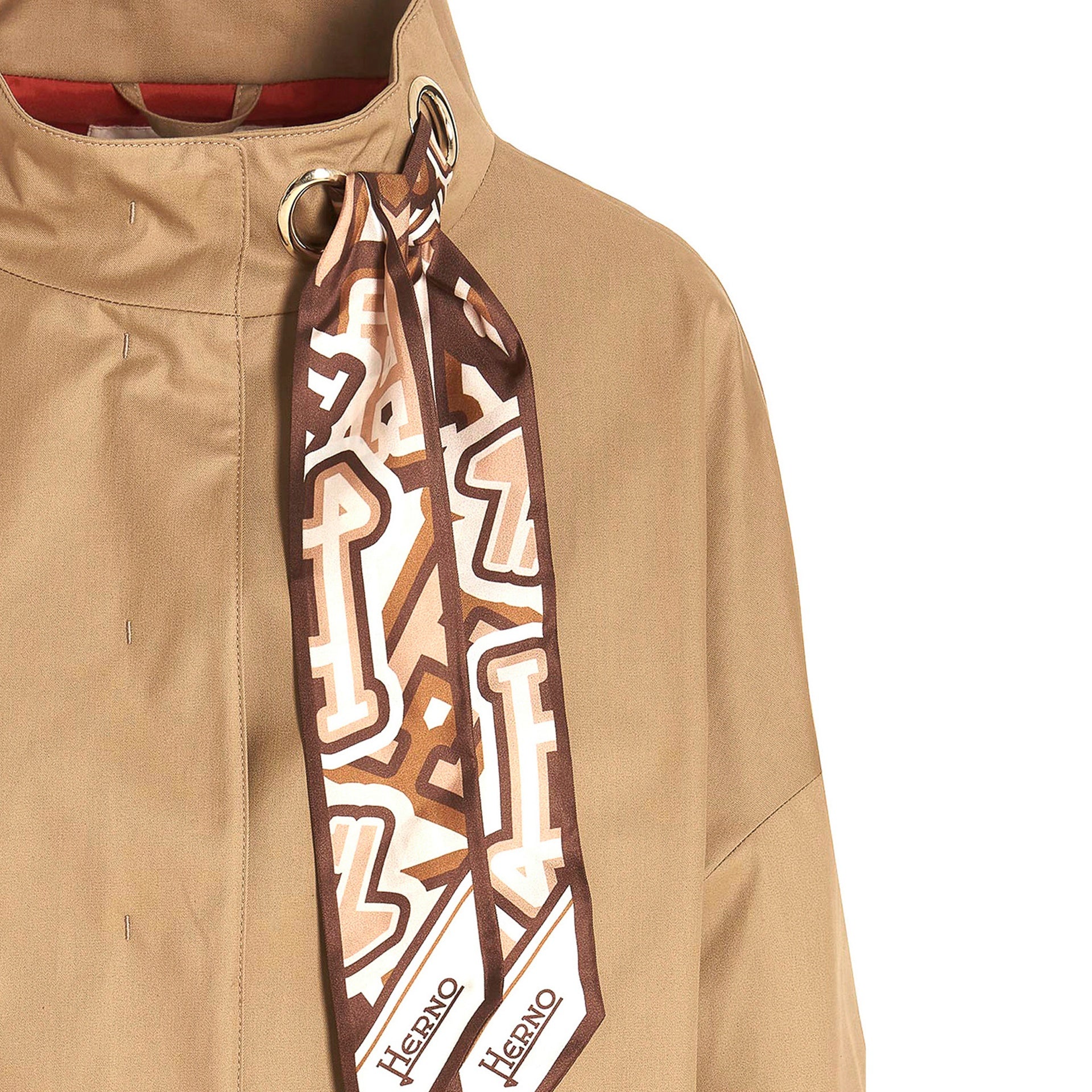 Herno Scarf Detailed Trench Coat