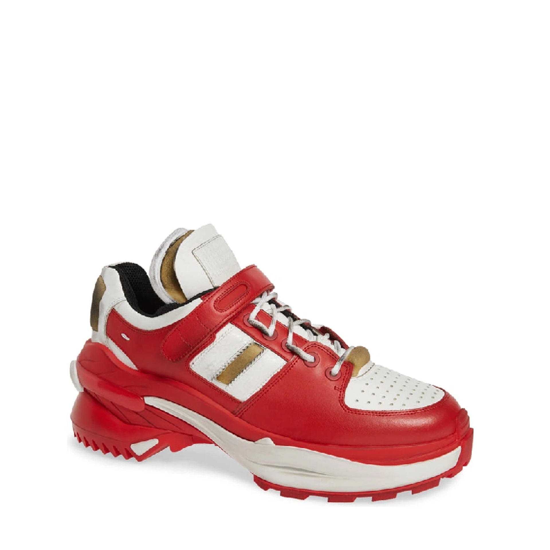 Maison Margiela Distressed Foam And Leather Sneakers - MEN SHOES - MAISON MARGIELA - T.Luxy
